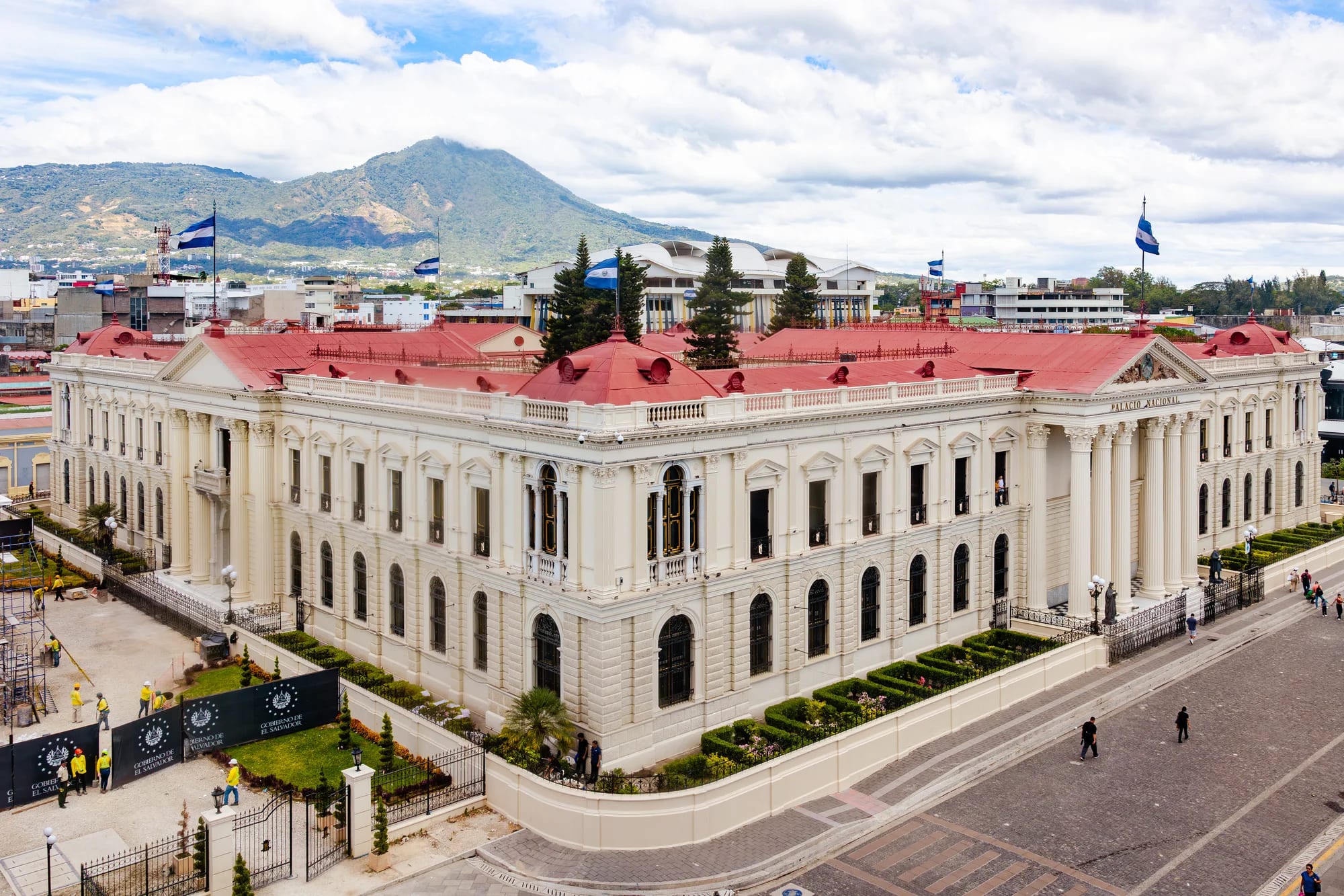 National Palace in the historic centre of San Salvador, photographed in January 2026.